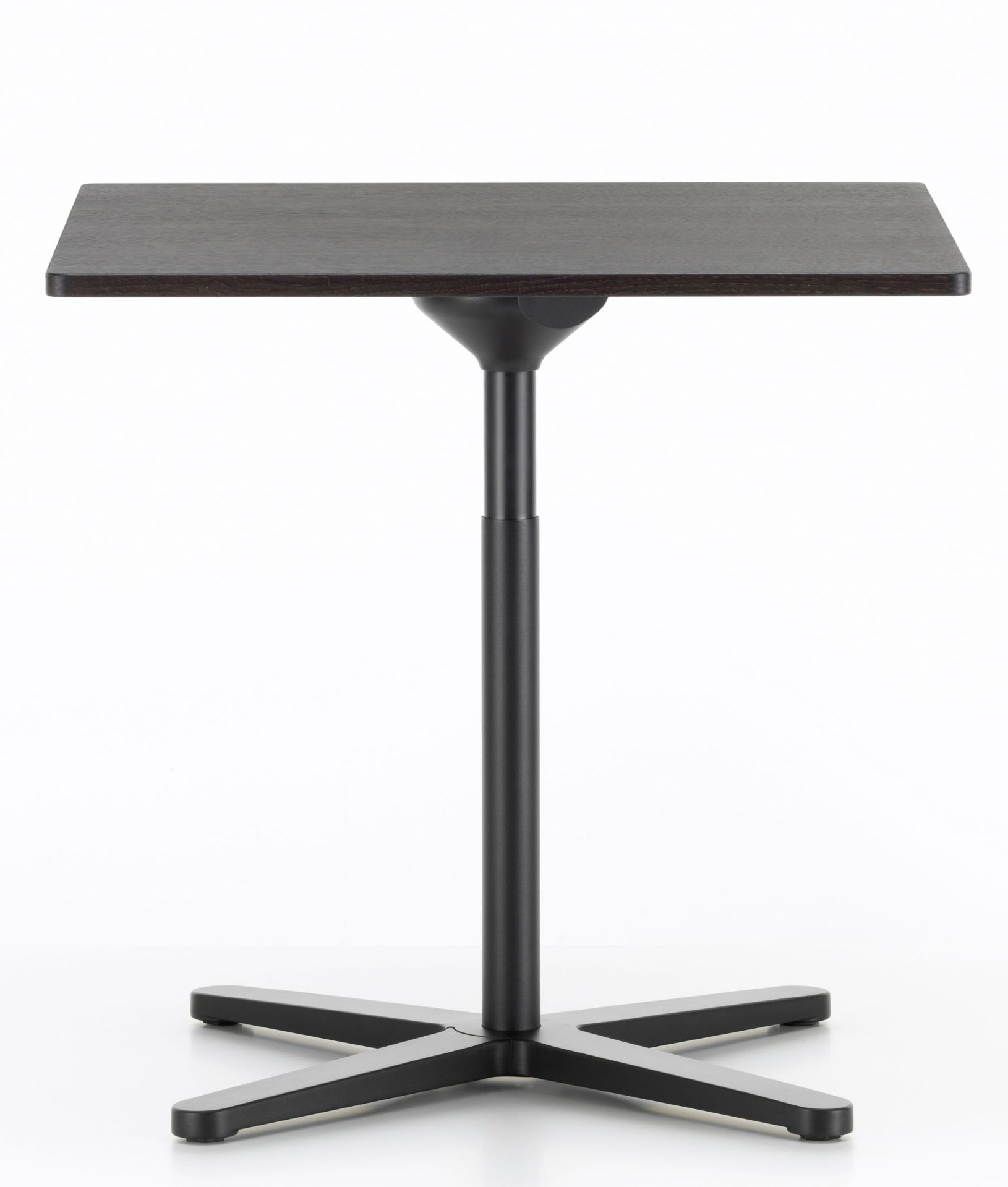 Quadratischer Super Fold Table Faltbarer Tisch von Vitra mit dunkler Tischplatte und schwarzem Fuß.